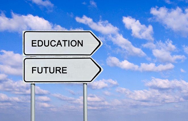Road sign to  education and future